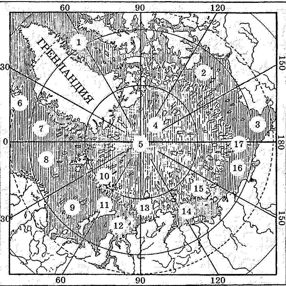 Карта арктики и антарктики