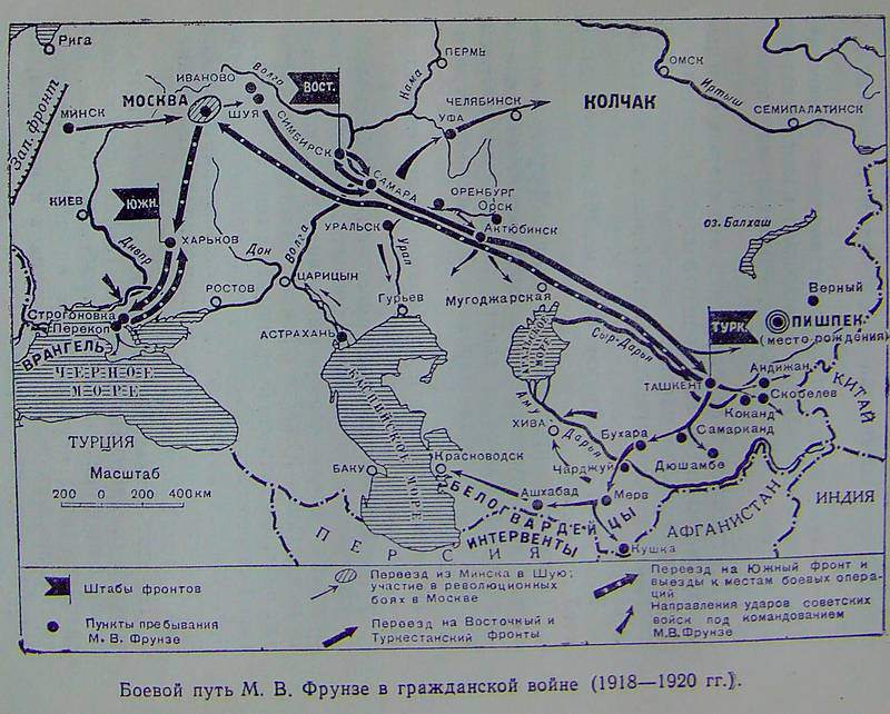 Гражданская война в сибири карта