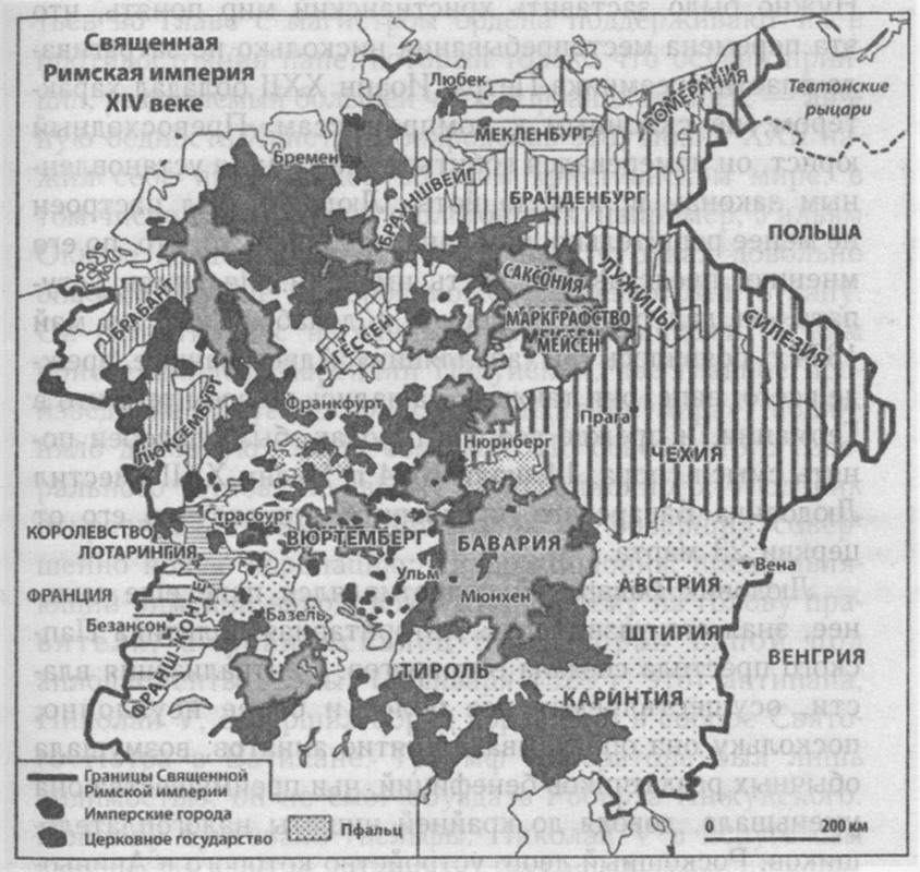 Священная римская империя германской нации карта